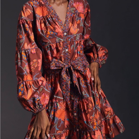 Anthropologie x Farm Rio Button Front Dress - Picture 2 of 9